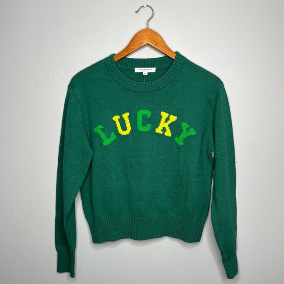 Grayson Threads St. Patrick's Day Lucky Shades of Green Knit Graphic Sweater NWT - Picture 3 of 8